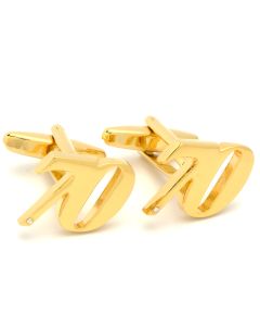 A8-1010 Manchetknopen - Cijfer Nummer Zeventig 70 Goudkleurig 1.jpg