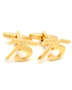 A8-1011 Manchetknopen - Cijfer Nummer Vijfenzeventig 75 Goudkleurig 1.jpg