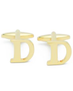 A9-1004 Manchetknopen - Letters Initialen Letter D Goudkleurig 1.jpg