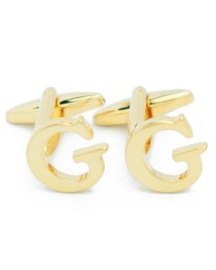 A9-1007 Manchetknopen - Letters Initialen Letter G Goudkleurig 1.jpg