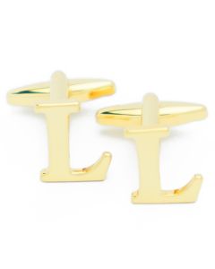 A9-1012 Manchetknopen - Letters Initialen Letter L Goudkleurig 1.jpg