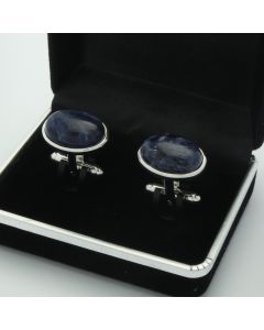 E1-1002 Manchetknopen - Edelsteen Ovaal Sodaliet 1.jpg