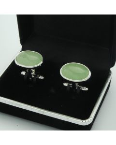 E1-1005 Manchetknopen - Edelsteen Ovaal Aventurijn 1.jpg