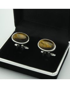 E1-1007 Manchetknopen - Edelsteen Ovaal Tijgeroog 1.jpg
