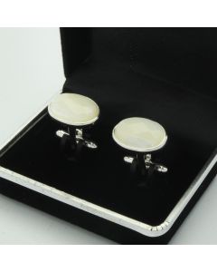 E1-1018 Manchetknopen - Edelsteen Ovaal Gefaceteerd Schelp Parelmoer 1.jpg