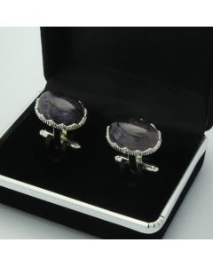 E2-1003 Manchetknopen - Edelsteen Ovaal Amethist Kartelrand 1.jpg