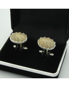 E2-1011 Manchetknopen - Edelsteen Ovaal Bruine Jasper Jaspis Kartelrand 1.jpg