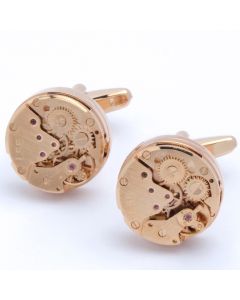 EN-1020 Manchetknopen - Horloge Mechanisch Rose Goud 1.jpg