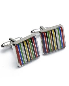 KC-1003 Manchetknopen - Emaille Lijnen in Verschillende Kleuren 1.jpg