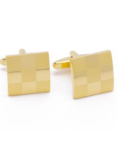 KG-1011 Manchetknopen - Goud 9 Vlakken Vierkant 1.jpg