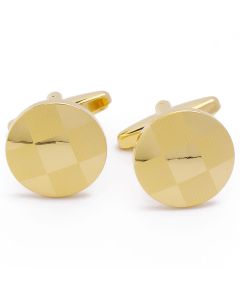 KG-1012 Manchetknopen - Goud 9 Vlakken Rond 1.jpg