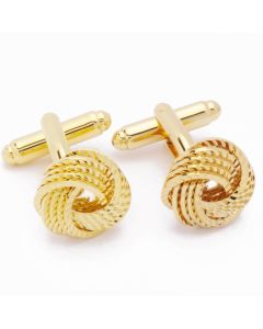 KG-1015 Manchetknopen - Gouden Knoop met Meerdere Draden 1.jpg