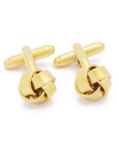 KG-1020 Manchetknopen - Gouden Knoop met Brede Banden 1.jpg