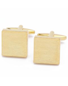 KG-1037 Manchetknopen - Vierkant Houtnerf Goudkleurig 1.jpg