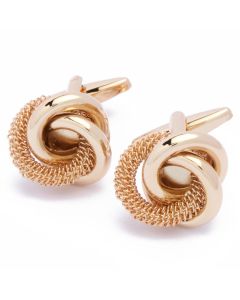 KG-1043 Manchetknopen - Klassiek 3 Ringen Rose Goud 1.jpg