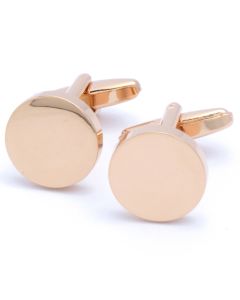KG-1061 Manchetknopen - Rond Rose Goud Effen 1.jpg