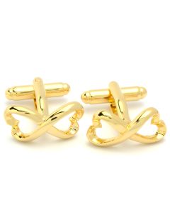 KG-1087 Manchetknopen - Strikje Hartjes Goudkleurig 1.jpg