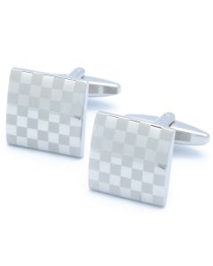 KS-1003 Manchetknopen - Geblokt Zilver Vierkant 1.jpg