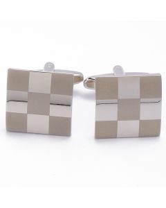 KS-1037 Manchetknopen - Zilver Vierkant 9 Vakken 1.jpg