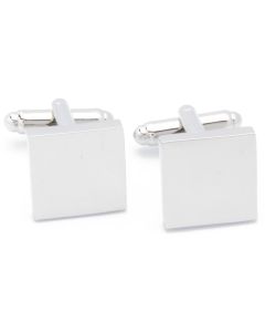 KS-1062 Manchetknopen - Vierkant Effen Zilverkleurig 1.jpg