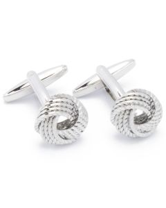 KS-1069 Manchetknopen - Zilveren Knoop met Meerdere Draden 1.jpg