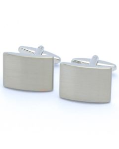 KS-1093 Manchetknopen - Rechthoekig Geborsteld Zilverkleurig 1.jpg