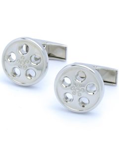 KS-1116 Manchetknopen - Rond Velg Klassiek Zilverkleurig 1.jpg