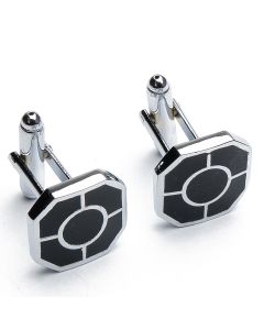 KZ-1006 Manchetknopen - Achthoek met Zilver Rondje 1.jpg