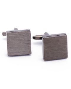 KZ-1031 Manchetknopen - Vierkant Donker Metaal Hout 1.jpg