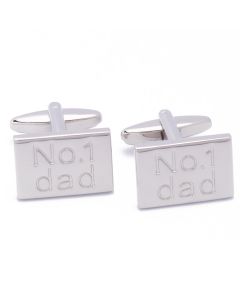 N-1013 Manchetknopen - No. One Dad Vaderdag Nummer 1 Papa 1.jpg