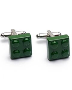 N-1035 Manchetknopen - Lego Legoblokje Groen 1.jpg