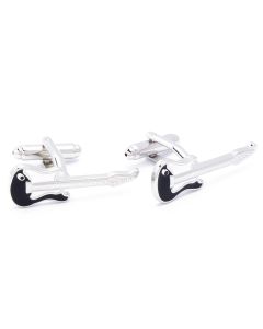 N-1063 Manchetknopen - Gitaar Elektrisch Zwart en Wit 1.jpg