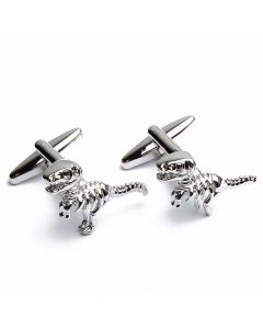 N-1081 Manchetknopen - T-rex Dinosaurus Zilver 1.jpg