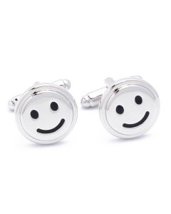 N-1089 Manchetknopen - Smiley Zilver Rond 1.jpg