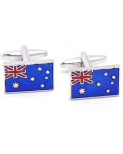 N-1092 Manchetknopen - Australische Vlag Australie Blauw Rood 1.jpg