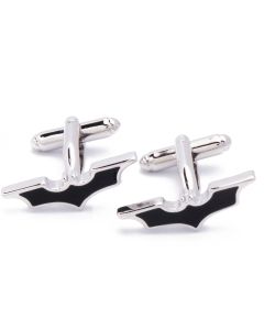 N-1110 Manchetknopen - Vleermuis Bat Logo Zwart 1.jpg