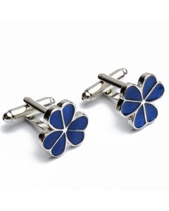 N-1125 Manchetknopen - Bloem Blauw Bloemen 1.jpg