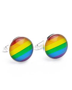 N-1242 Manchetknopen - Regenboog Vlag Rond Gaypride 1.jpg