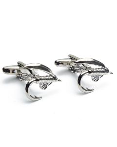 N-1284 Manchetknopen - Vliegvissen Vlieg Vissen Hengelsport 1.jpg