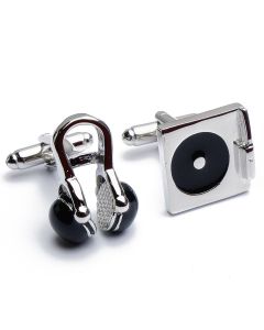 N-1294 Manchetknopen - Headset en Platenspeler Koptelefoon 1.jpg