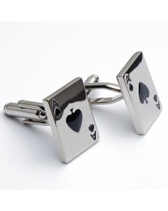 N-1296 Manchetknopen - Kaarten Speelkaarten Schoppen Aas 1.jpg