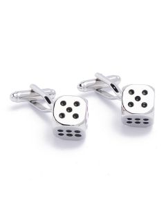 N-1306 Manchetknopen - Dobbelstenen Dobbelen Spelen 1.jpg