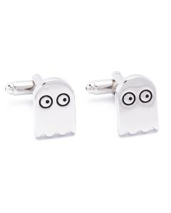 N-1346 Manchetknopen - Pacman Spookjes Zilverkleurig 1.jpg