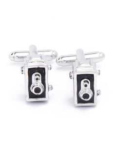 N-1412 Manchetknopen - Fotocamera Fototoestel Antiek Oud Zwart 1.jpg