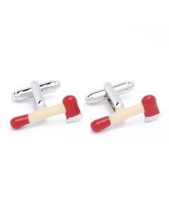 N-1414 Manchetknopen - Bijl Hakbijl Rood en Bruin 1.jpg