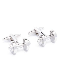 N-1442 Manchetknopen - Halter Gewichten Dumbells Zilverkleurig 1.jpg