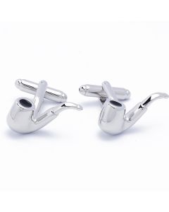 N-1495 Manchetknopen - Pijp Zilverkleurig 1.jpg