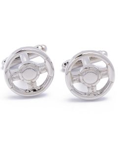 N-1615 Manchetknopen - Auto Stuur Zilveren Autostuur 1.jpg