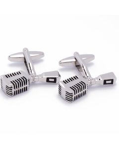 N-1679 Manchetknopen - Microfoon Zwart Vintage 1.jpg