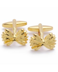 N-1695 Manchetknopen - Farfalle Pasta Goud Italiaans Eten 1.jpg